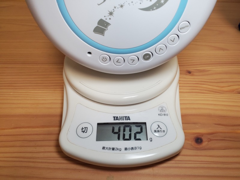 ドリームスイッチ旧モデル重さ402g