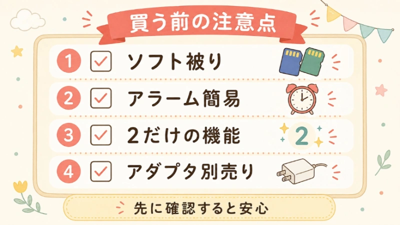 ドリームスイッチDXを購入する前に気を付けるポイントを解説した図解