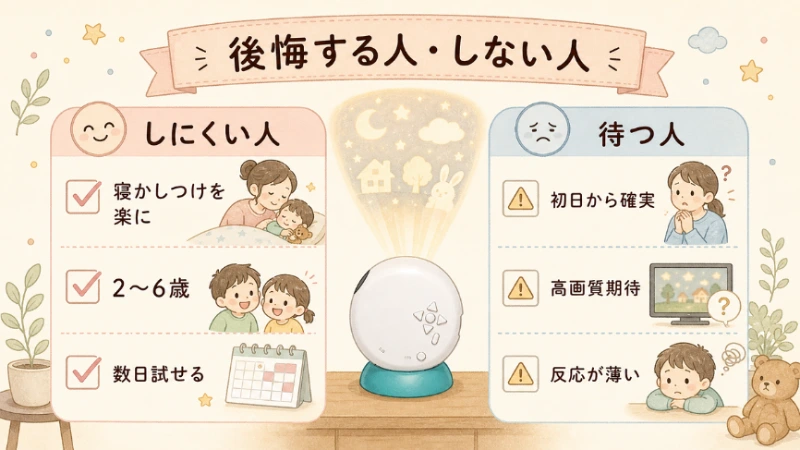 ドリームスイッチで後悔しにくい人と、いったん待ったほうがいい人を整理した図解
