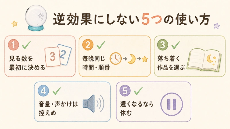 見る数や時間を決めるなどドリームスイッチを逆効果にしない5つの使い方